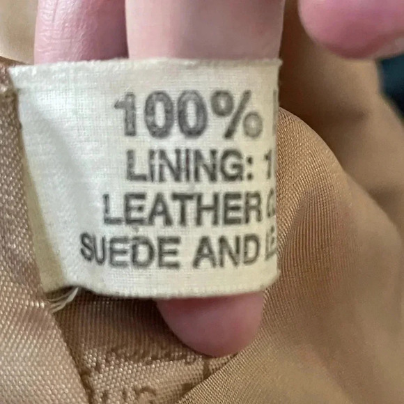 Vintage leather suede tan jordache open front blazer jacket - Picture 8 of 12